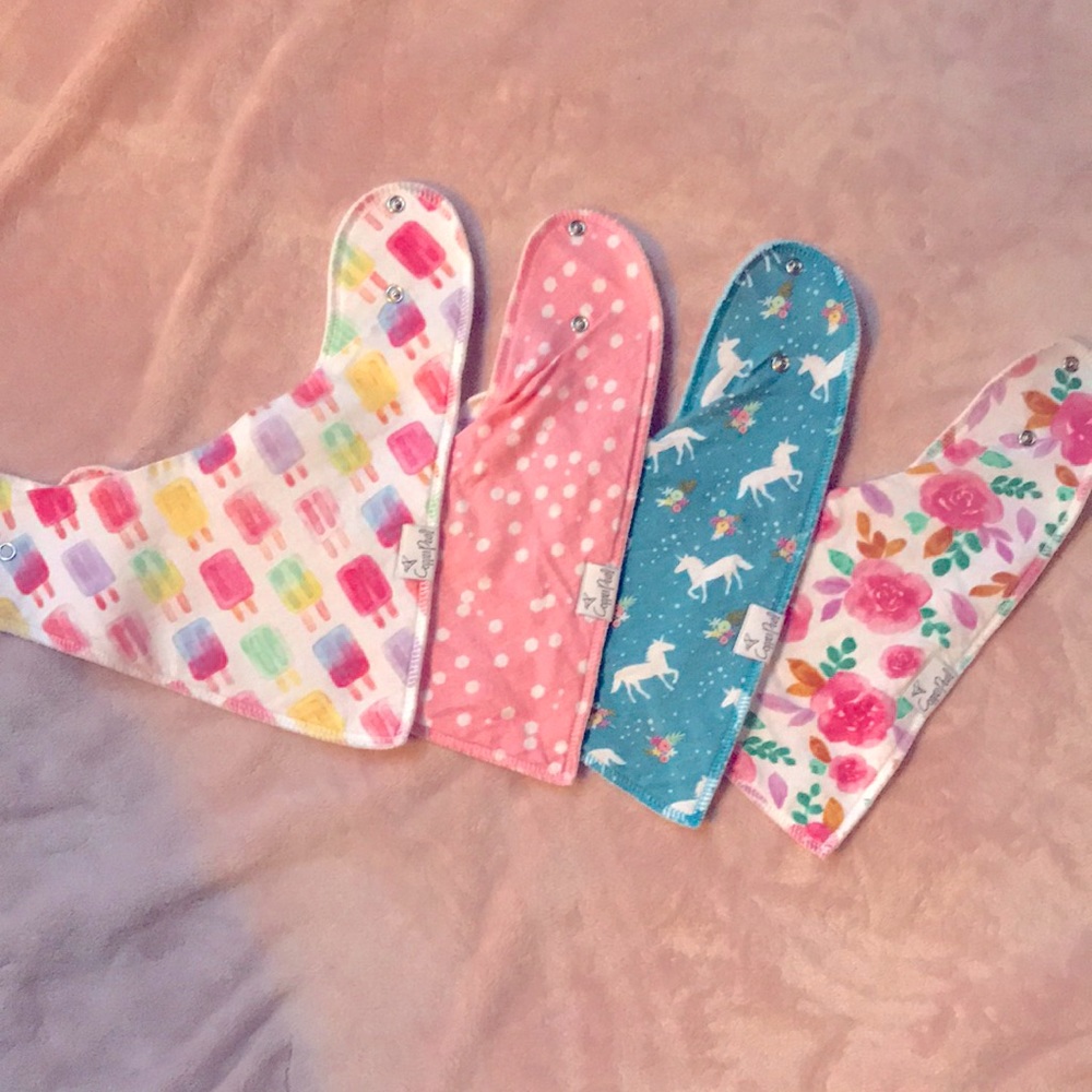 Copper Pearl set of 4 bandana bibs